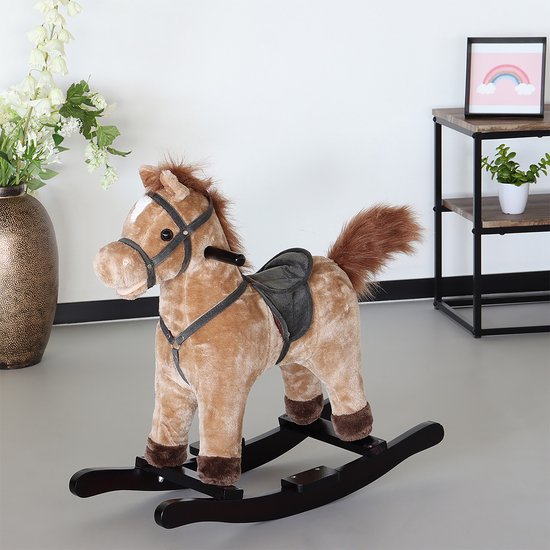 Product: Hobbelpaard lichtbruin Kidso schommelpaard, van het merk  Lizzely Garden & Living