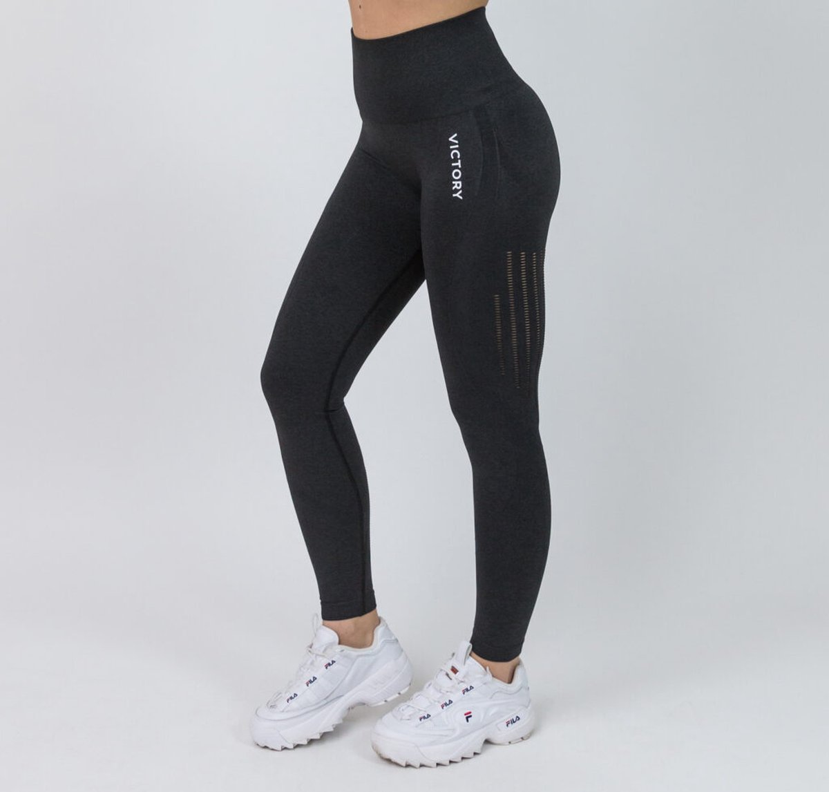 Victory Sportswear® - Dream - High Waist - Squat Proof Dames Sportlegging - Fitness Yoga Hardlopen - Zwart Maat M/L