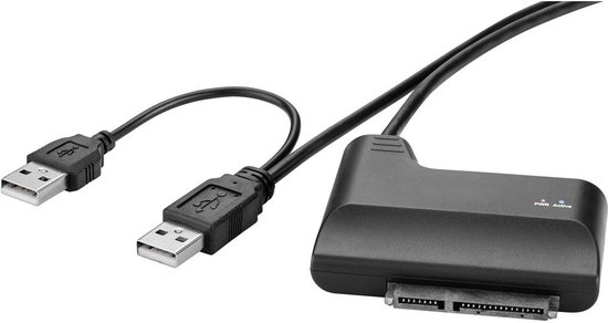 Renkforce HDD/ SSD Adapter [1x USB-A 2.0 stekker - 1x SATA-combi-stekker 15+7-polig] Vergulde steekcontacten