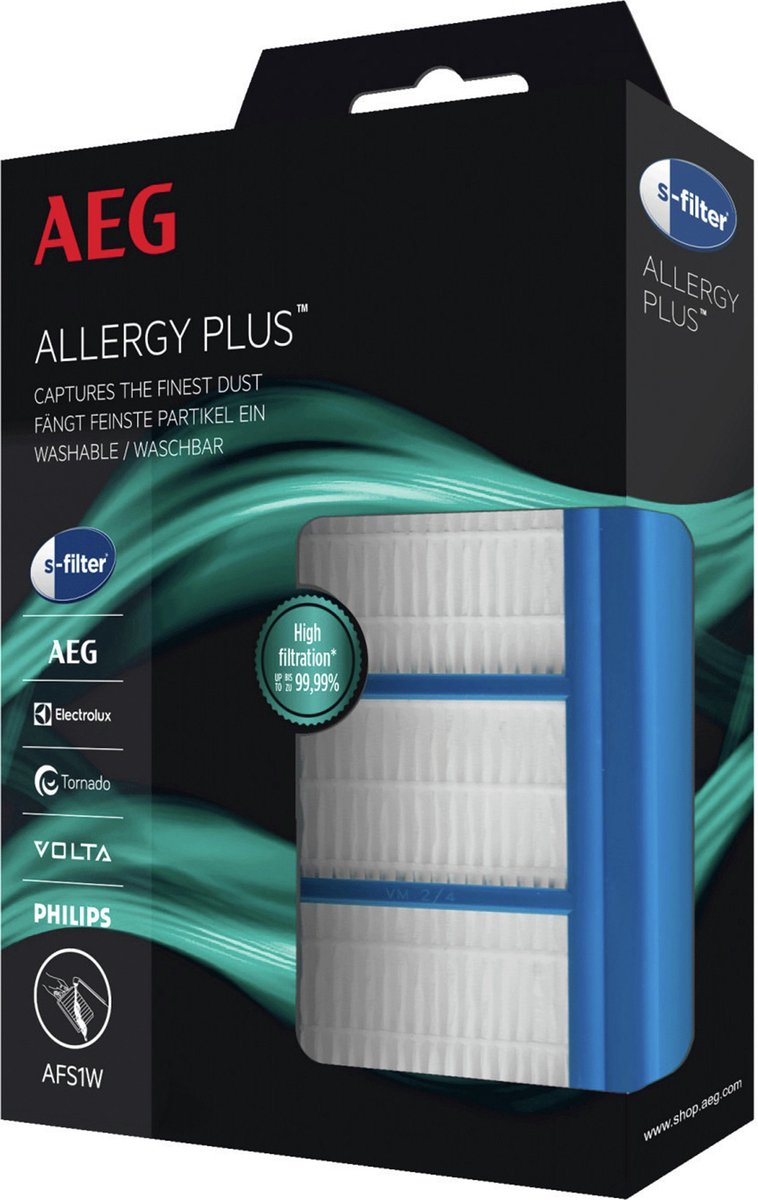AEG H13 allergy plus - Hepafilter - Uitwasbaar