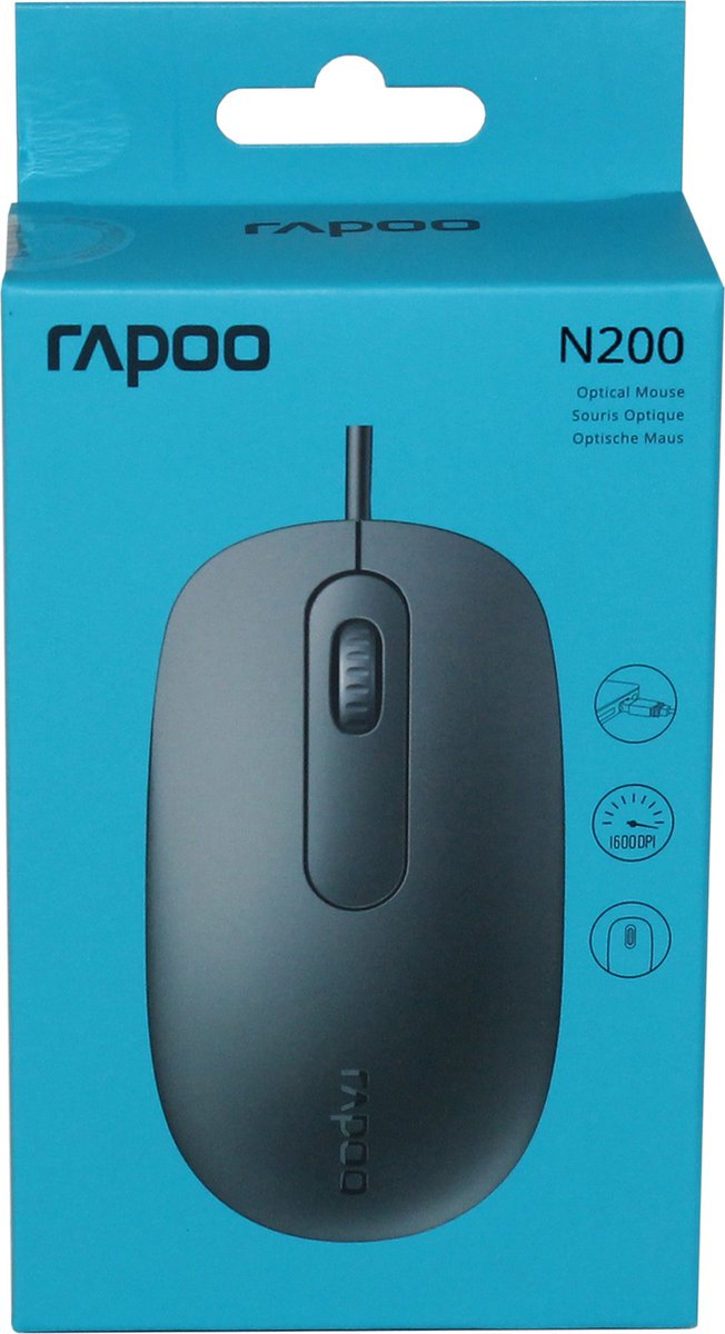 Rapoo N200 - Computermuis - Rechts en linkshandig