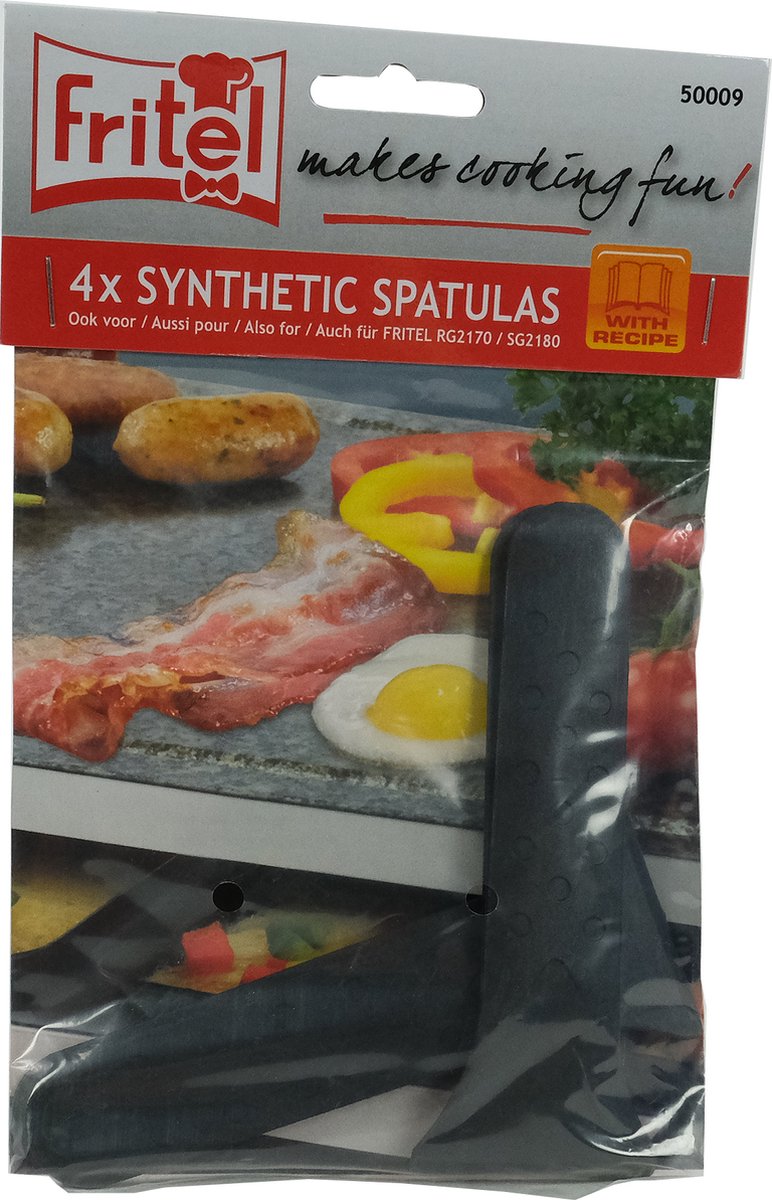 Fritel Kunststofspatels zwart - 4 stuks