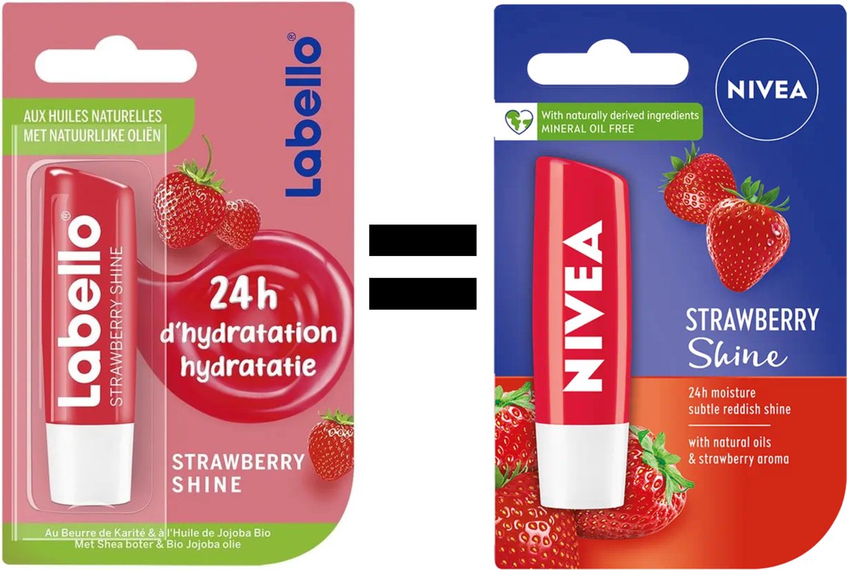 Nivea - Labello Strawberry Shine Lip Balm - Stick 5,5 ml - Baume à lèvres -  Enrichi en... | bol