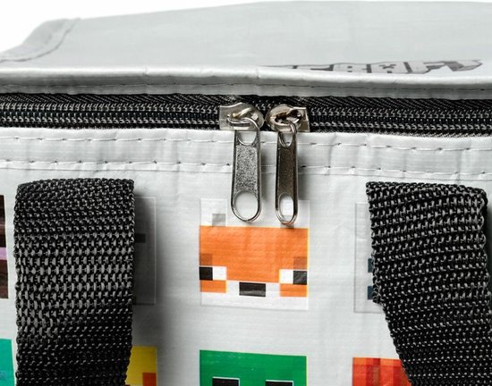 Puckator Petit sac isotherme lunch/six pack - 2 pcs - Impression Minecraft - 21 x 15 cm - 4,4 L