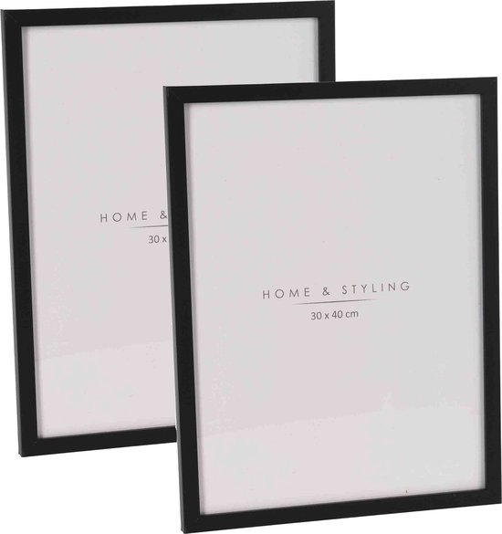 Home & Styling Kunststof fotolijsten - 2 st - geschikt voor een foto van 30 x 40 cm