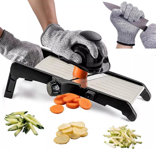 3 IN 1 Mandoline Keukensnijder Multifunctionele RVS Slicer Verstelbare Keuken...