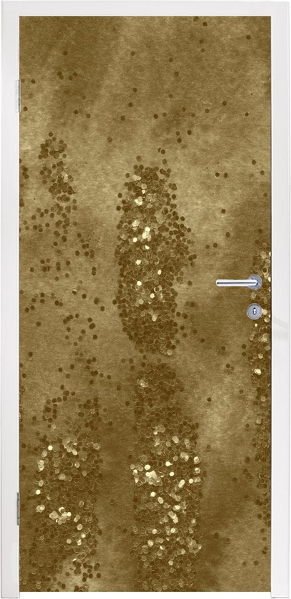 Sticker de porte Goud - Glitter - Texture - 75 x 205 cm - Affiche de porte