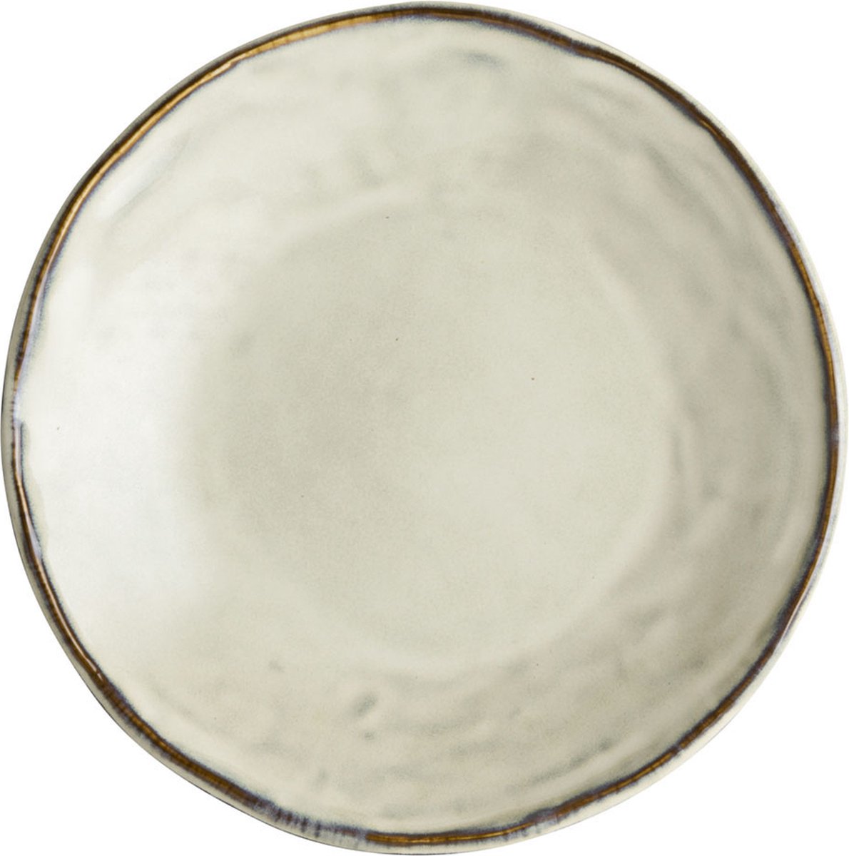 Dutch Rose Organic Borden - Ontbijtbord - Plat 17cm - Creme - Stoneware Handgemaakt