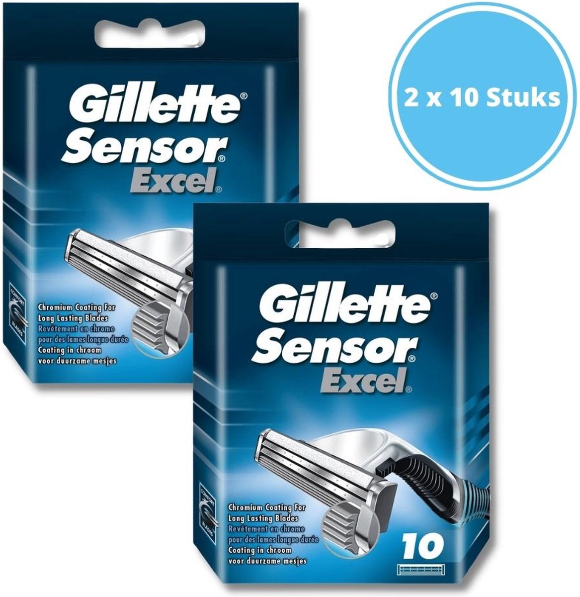 Gillette Excel Scheermesjes - - 10 Stuks - 2 stuks | bol.com