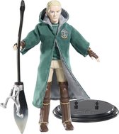 The Noble Collection Harry Potter Beeld/figuur Bendyfigs Bendable Figure Draco Malfoy Quidditch 19 cm Multicolours