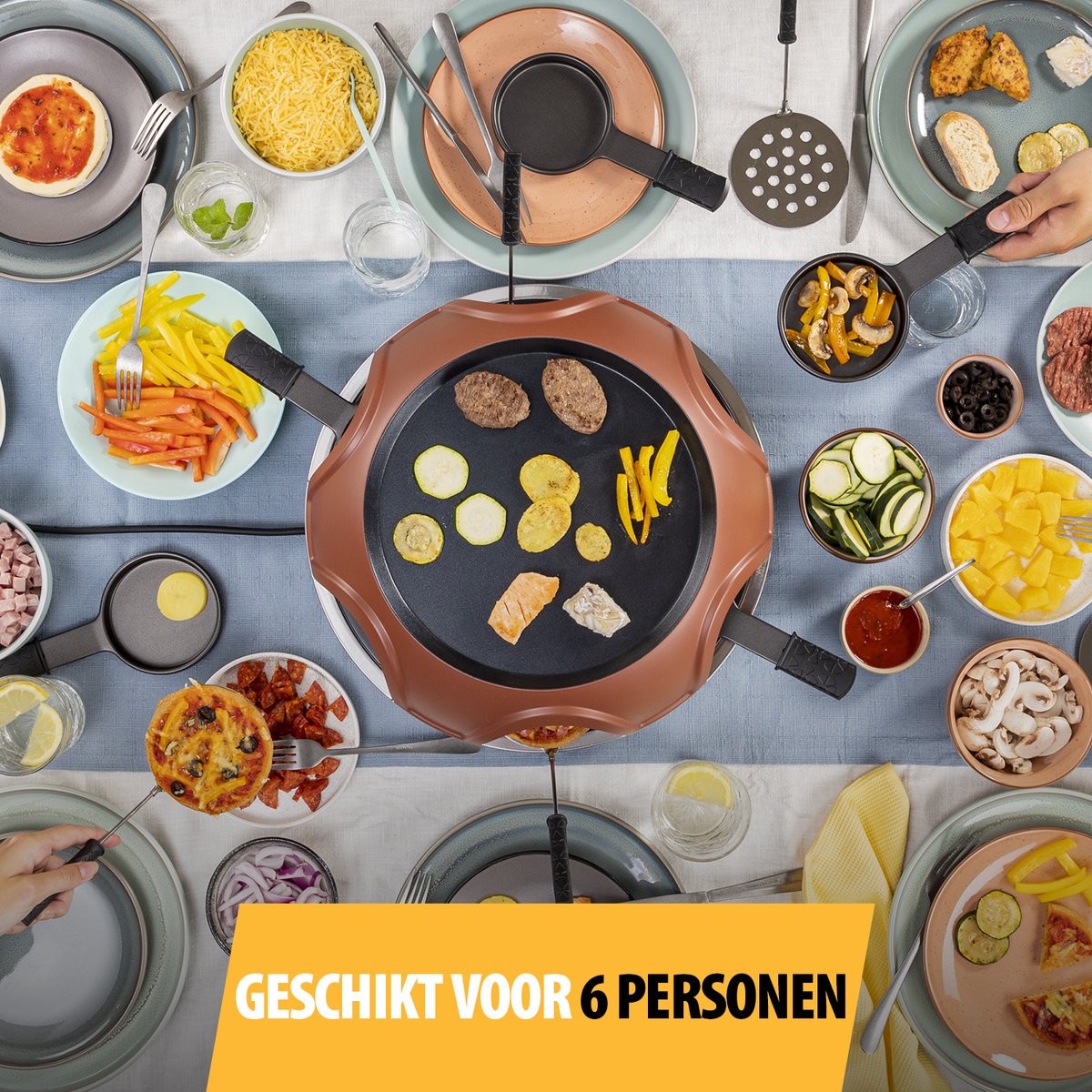Tristar PZ-9160 - Pizzaovens - 1800W - Ø25cm - Voor 6 personen - 3 Functies in 1 – foto 6