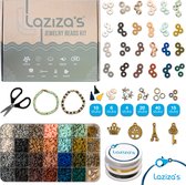 Laziza's® Excellent Katsuki Kralen Set - Polymeer Kralen - 24 kleuren - Bedels - Kralenset Sieraden maken - Platte kralen - Knutselen - Inclusief Accessoires - DIY (Do it Yourself)