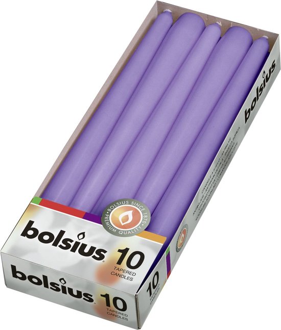 Bolsius Gotische Kaarsen Ultra Violet 24.5 cm - 10 Stuks
