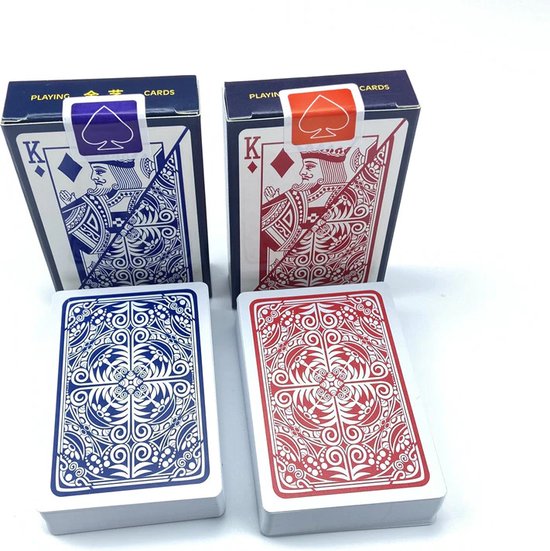 Afbeelding van het spel 5x Plastic Speelkaarten | Waterdicht | Volwassenen | Poker | Blauw