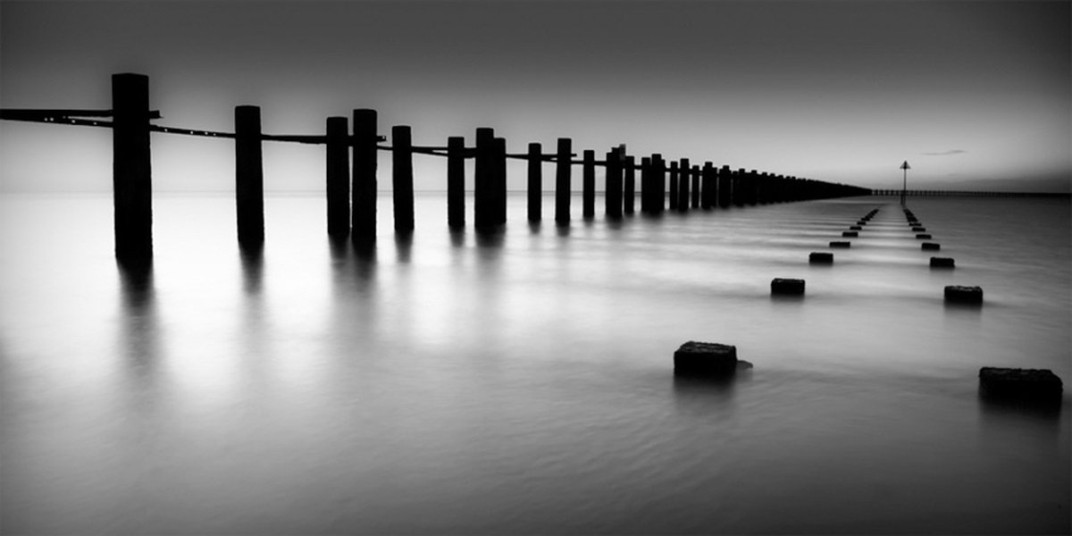 Fotobehang XXL - Thames Estuary in Shoeburyness, Engeland.