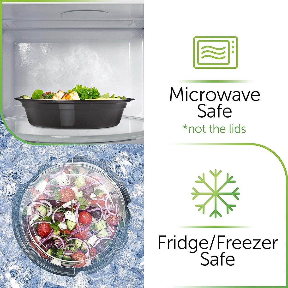 D.M DESIGN·MASTER [10-Pack, 630ml-Glass Meal Prep Container, Glas Lebensmittel Aufbewahrungsbehälter mit Deckel, Glas Lunch Container, Geschirrspüler Mikrowelle Gefrierschrank Ofen Safe