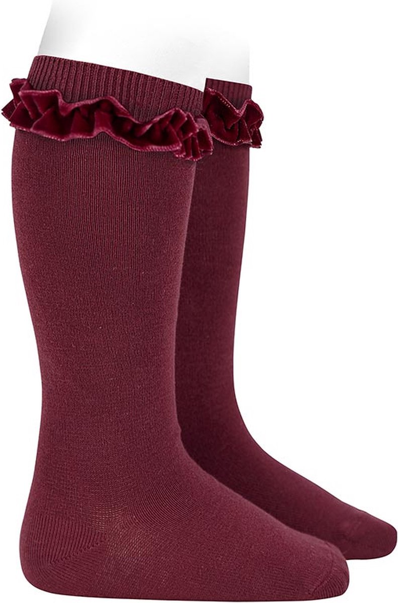 Cóndor Kniekous Velvet Roezel | 2459/2 | Garnet/Donkerrood | 27-30 | maat 6