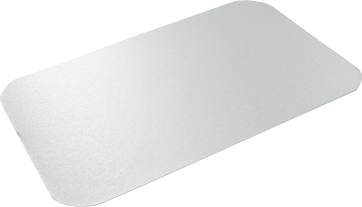 Deksel - Aluminium - rechthoekig - zilver - 1000 stuks