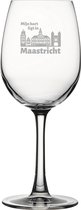 Gegraveerde witte wijnglas 36cl Maastricht