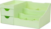 Uncluttered Designs Make-up Organizer met laden (2 laden, groen)