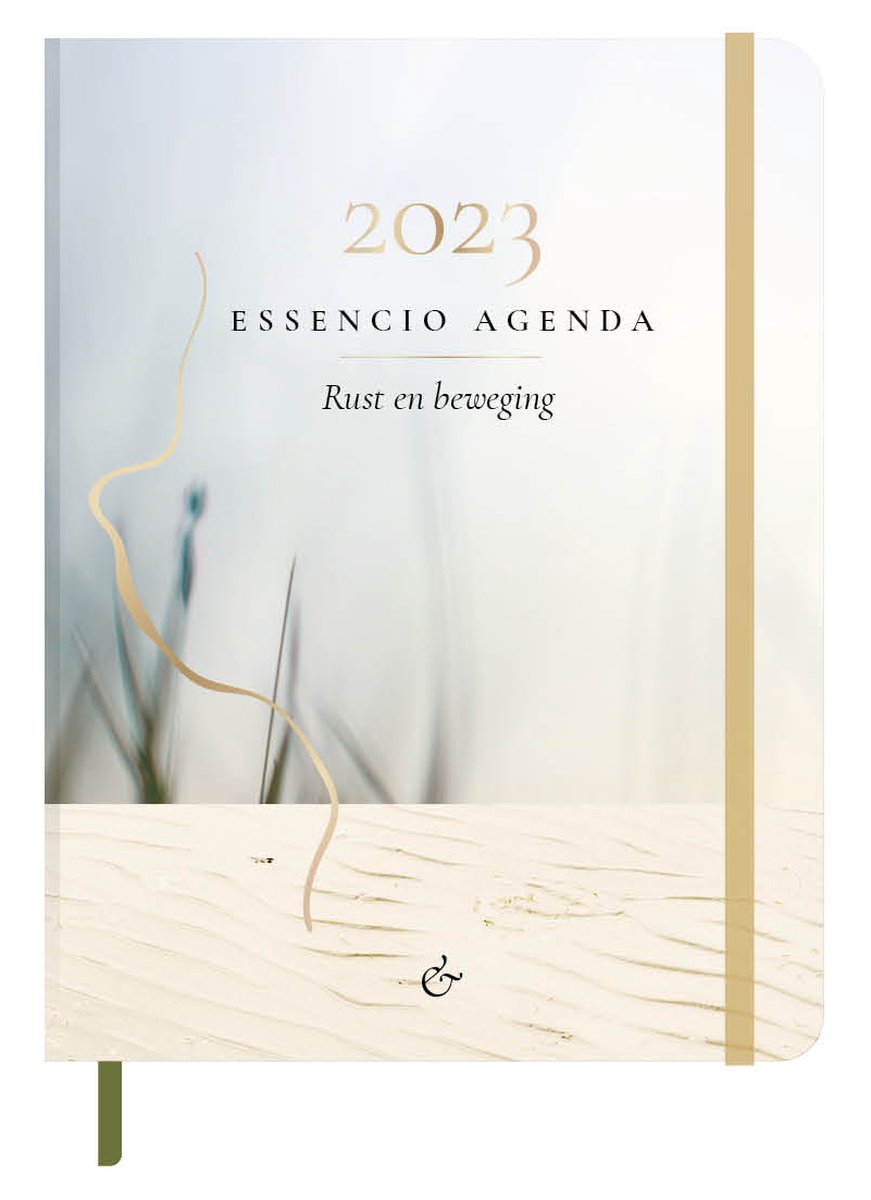 Essencio Agenda 2023 klein (A6) - Quotes - Reflectievragen - Rustig ontwerp - Natuurfoto's - Leeslint - Opbergvak