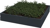 MySteel Gepoedercoat staal plantenbak Miami xxl 200 x B200 - Hoogte:  40 L Kleur: RAL9005 mat (zwart)
