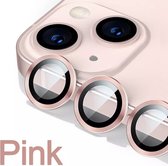 phone 14  - roze - mat - camera lens - Lens beschermer - metaal - Telefoon accessoires