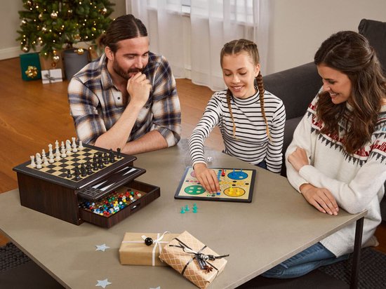 Bordspel: Luxe 10 in 1 familie bordspel spelletjes voor volwassenen familie spel Kerst cadeau, van het merk 10in1