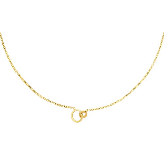 Ketting - connected circles- Goud