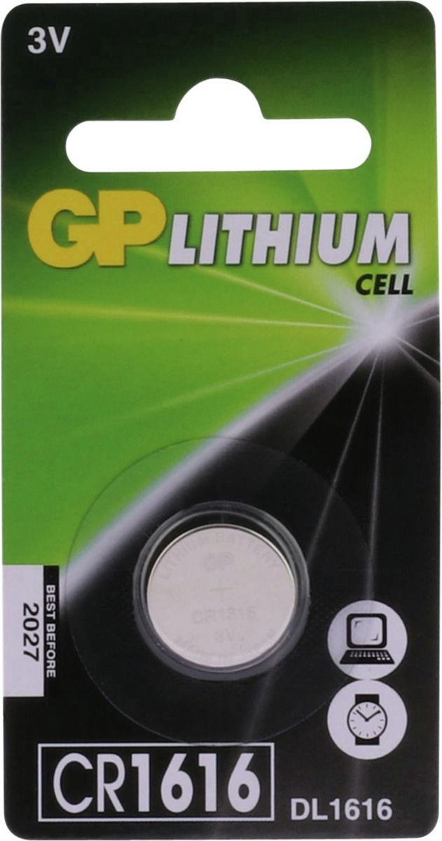 GP Lithium knoopcel CR1616 blister 1