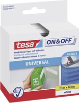 Tesa-Velcro Klittenband 55225-WI - 20 x 2500 mm - Wit