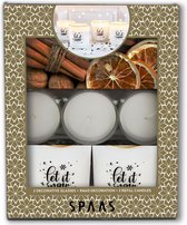 Gift box Kerst kaarsen met refill en potpourri