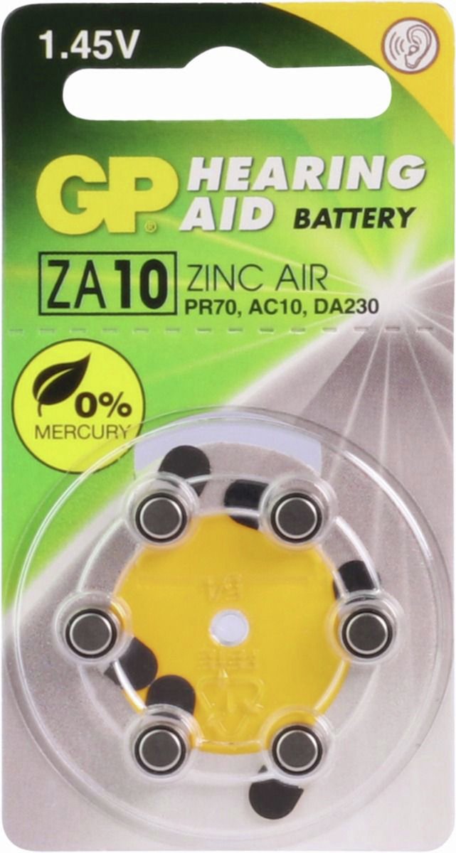 GP ZA10 Hoorapparaat Knoopcel Zinc Air Batterij