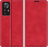 Cazy Xiaomi 12T / 12T Pro Hoesje - Portemonnee Book Case - Kunstleer - Rood
