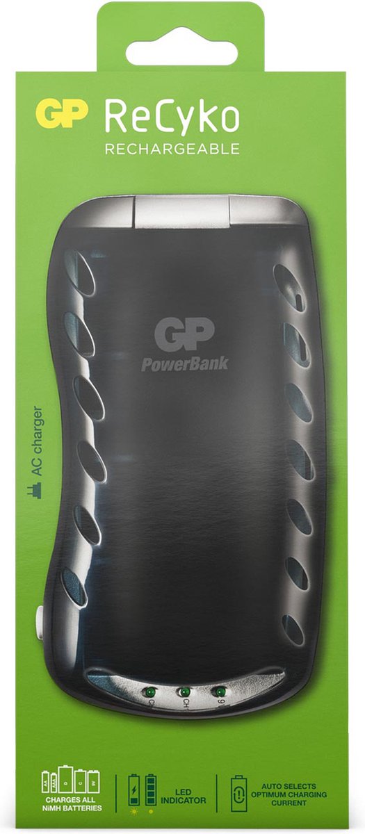 GP ReCyko AA/AAA/C/D/9V Universele Batterijlader (netvoeding)