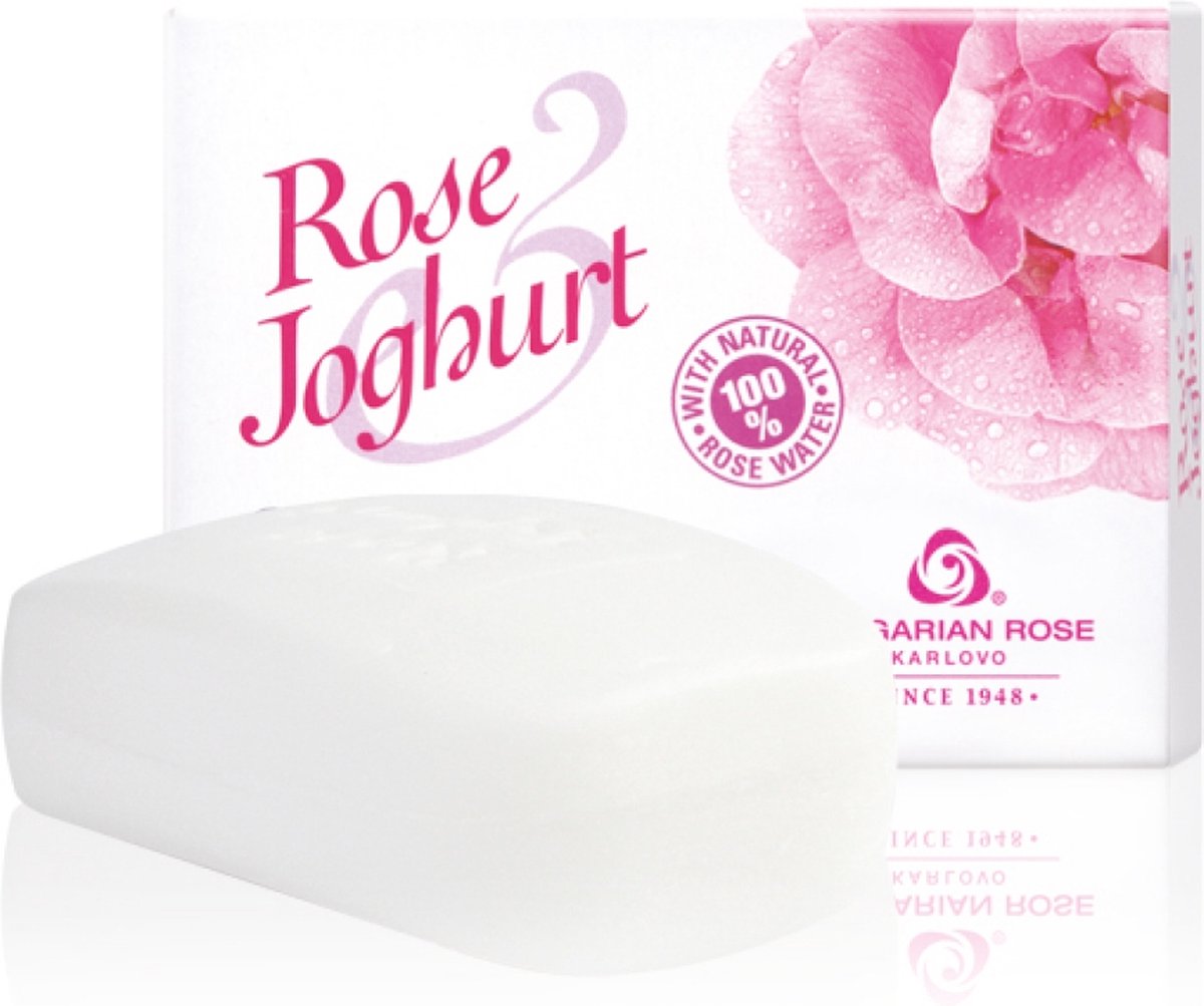 Cream soap Rose Joghurt | Handzeep met Bulgaarse yoghurt en rozenwater | Rozen cosmetica met 100% natuurlijke Bulgaarse rozenolie en rozenwater