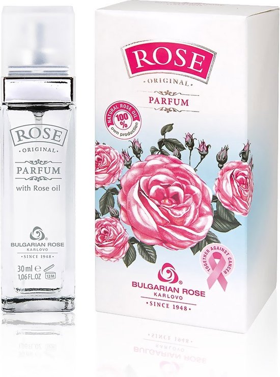 Parfum Rose Original | Langdurige parfum met prachtige rozen geur van 100% natuurlijke Bulgaarse rozenolie en rozenwater