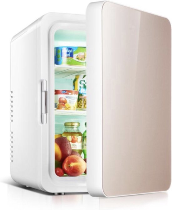 Mini koelkast: Labirent® - Luxe Mini Koelkast - 10 Liter - Goude Glazen Deur - Mini Beauty Fridge  (Skincare, Medicijnen, Eten, Drinken)  Modern, van het merk Labirent