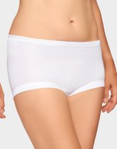 Taille slip met zachte katoenen boorden 141 - 100% katoenen ondergoed - Niet irriterend - Klassieke dames onderbroek - Grote maten - 60 - Wit