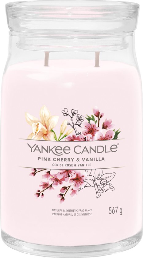 Yankee Candle - Grand pot signature Cherry Pink et vanille