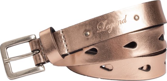 Legend Dames - Leren Riem - Metallic Rosé - 115 cm