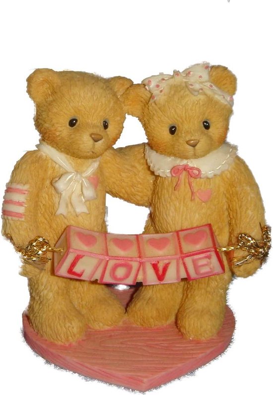 Cherised Teddies - 203076 - Bears With Love Letters Mini Double Figurine