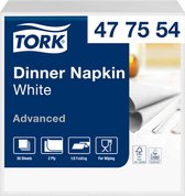 Tork tissue servet 39x39cm 2-laags 1/8-vouw wit 12x150