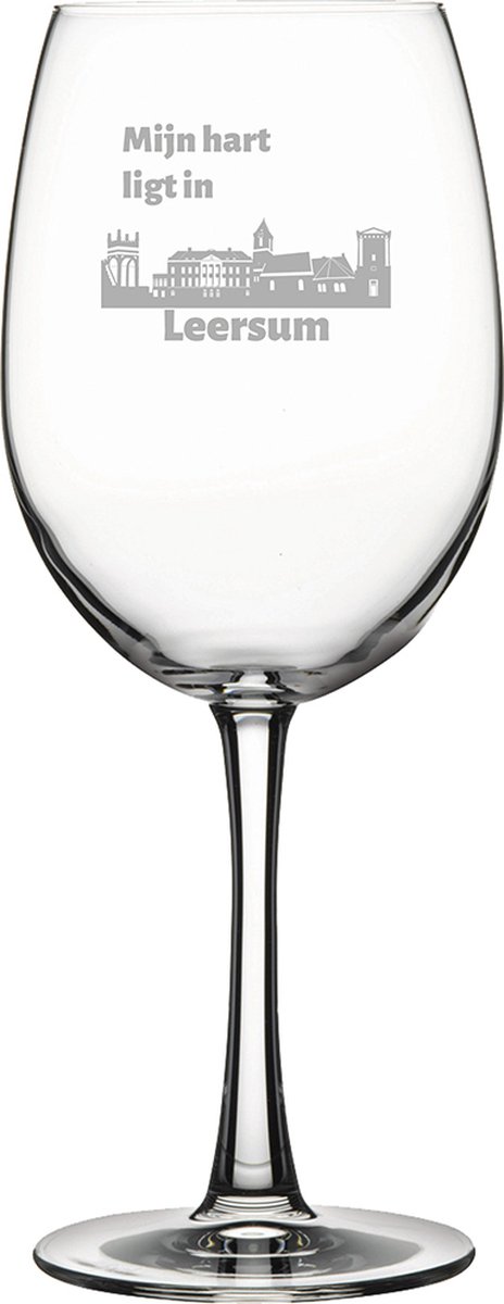 Gegraveerde Rode wijnglas 46cl Leersum