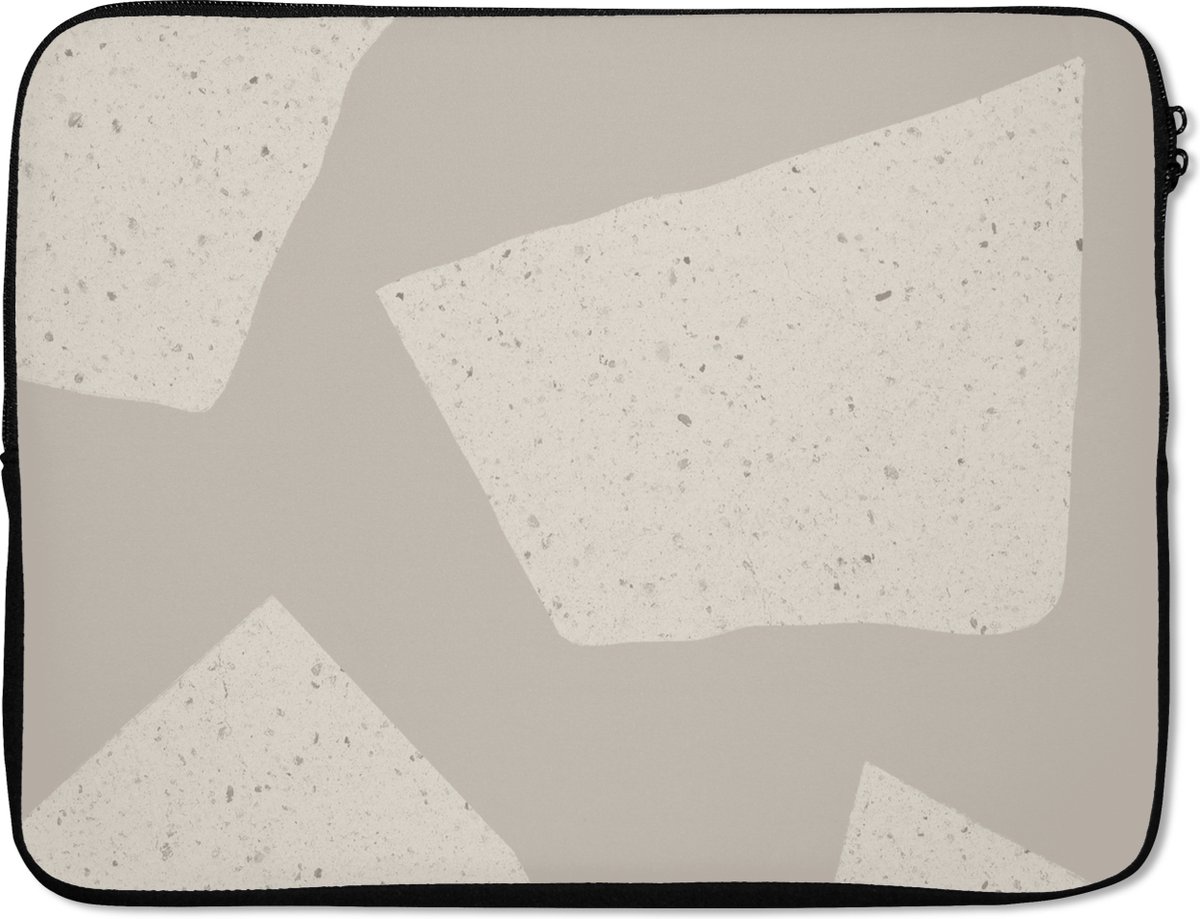 Laptophoes - Stenen - Terrazzo - Patronen - Pastel - Laptop sleeve - Laptop - 17 Inch