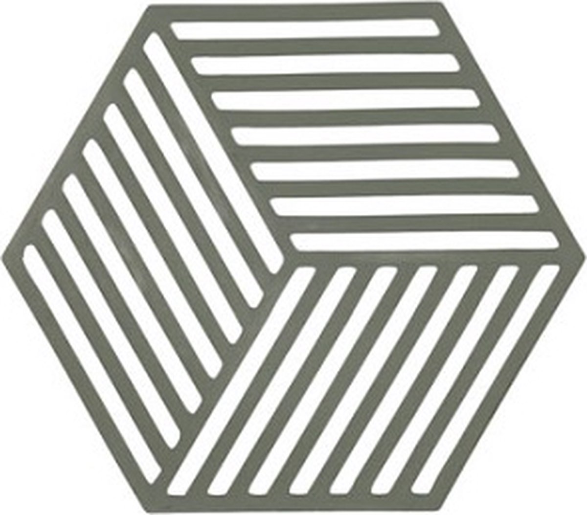 Zone Denmark Hexagon potonderzetter - saliegroen (sage) - 16x14 cm - silicoon
