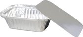 Aluminium bakje klein met deksel 9,5x12,5x4,5cm per 100 stuks
