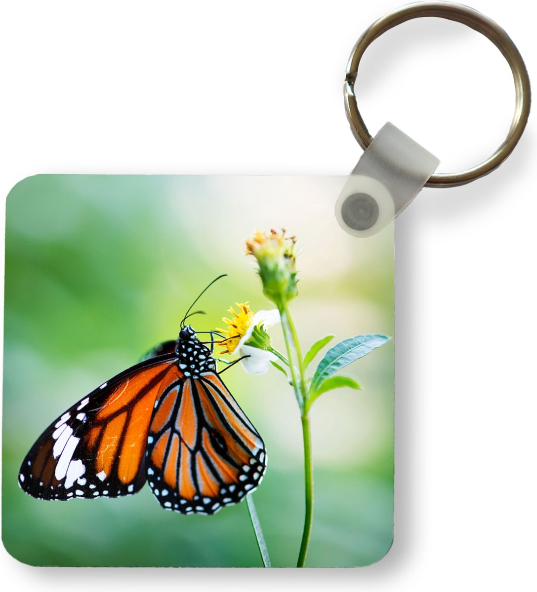 Premium bloemen sleutelhanger, sleutelhanger met bijenhanger voor dames