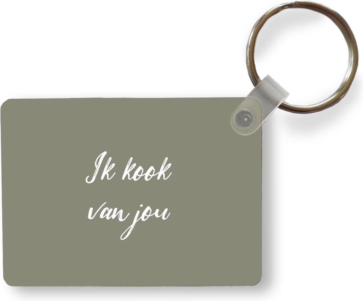 Sleutelhanger Ik kook van jou Quotes Partner Spreuken Uitdeelcadeautjes bol