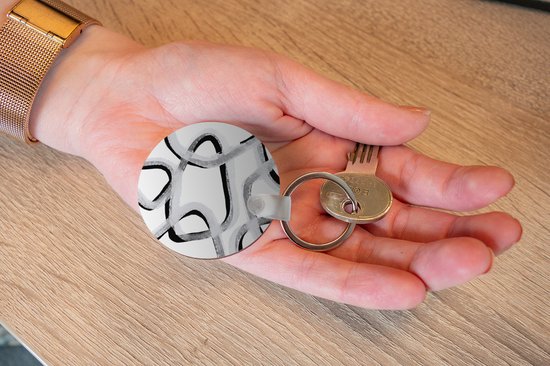 Porte-clés - Ligne - Minimalisme - Design - Plastique - Rond - Cadeaux à distribuer